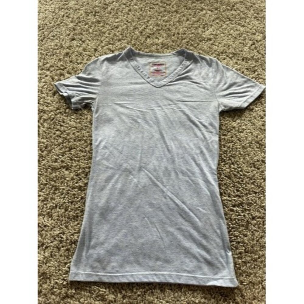 Jenni Active V-Neck Top Girls Size Small Blue Short Sleeve Basic Play Clothes